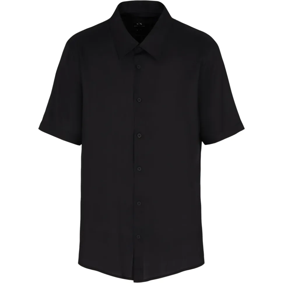 Kortærmet skjorte sort Regular Fit