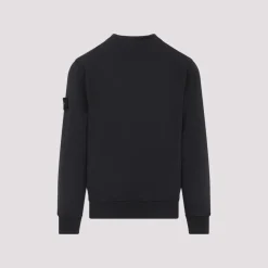 Kulgrå Bomulds Sweatshirt med Ikonisk Label