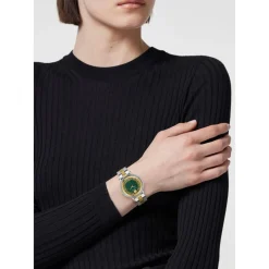 Kvartsur GRECA FLOURISH VE7F00523 - Bicolor dameur med safirglas, Swiss Made