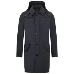 Lang jakke elegant med integreret hætte