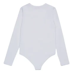 Langærmet body med logo broderi