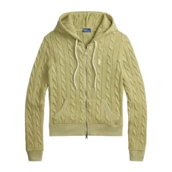 Langærmet Hoodie med Fuld Lynlås