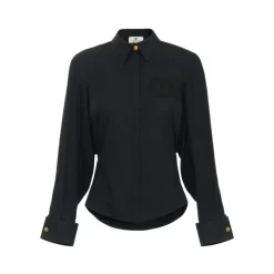 Langærmet poplin skjorte