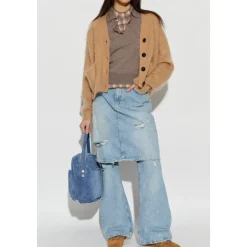 Layered Denim Trousers