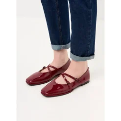 Læder Ballerinaer Albina - Rød
