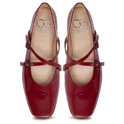 Læder Ballerinaer Albina - Rød