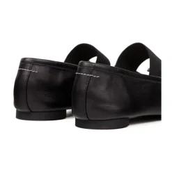 Læder Ballerinaer med Sløjfe