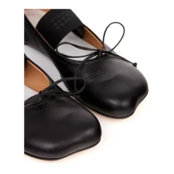 Læder Ballerinaer med Sløjfe