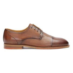 Læder halvsko med rosetdekoration på hælen