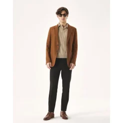 Læder halvsko med rosetdekoration på hælen