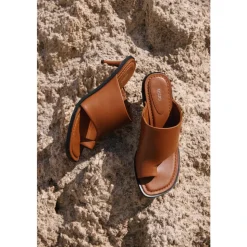 Læder Stilet Mules med Tåring