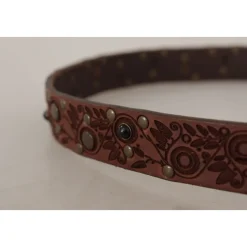 Læderbælte med indgraveret spænde