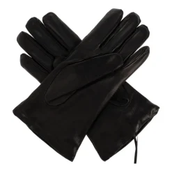 Læderhandsker med trykt logo