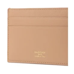 Læderkortholder Pung Mørk Beige