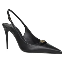 Leather Pump With Metal DG Logo