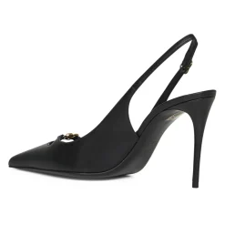 Leather Pump With Metal DG Logo