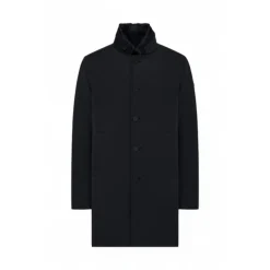 3-Level bi-stretch down-filled fabric coat