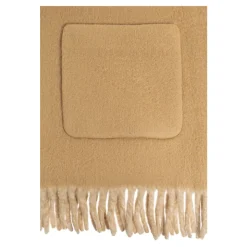 Logo Alpaca Wool Blend Hooded Scarf