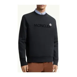 Logo Patch Sweatshirt Klassisk Navy