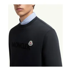 Logo Patch Sweatshirt Klassisk Navy