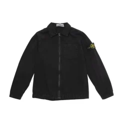 Logo Patch Zip-Up Skjorte