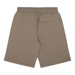 Logo Print Beige Shorts