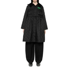 LQU1890 Peplum Longline Quilted Jacket