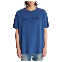 Løs T-shirt med vintage broderi