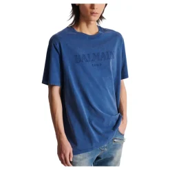 Løs T-shirt med vintage broderi