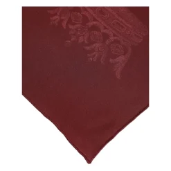 Luksuriøst Maroon Silk Crown Foulard Tørklæde
