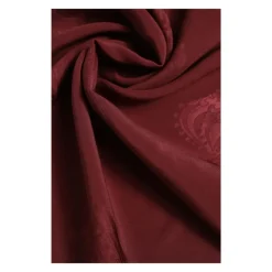 Luksuriøst Maroon Silk Crown Foulard Tørklæde