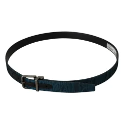 Luksus Jacquard Bælte - Blå, 2.5cm Bredde