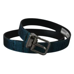 Luksus Jacquard Bælte - Blå, 2.5cm Bredde