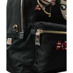 Luksus Sort Prydet Rygsæk