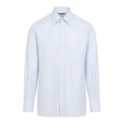 Lyseblå bomuldsskjorte