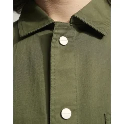 Mellemtung Bomuld Chore Overshirt med Lommer