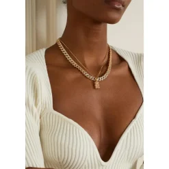 Mexican Chain Krystal-besat Halskæde