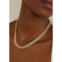 Mexican Chain Krystal-besat Halskæde