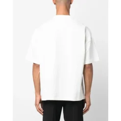 Minimalist Logo Print Bomuld T-shirt