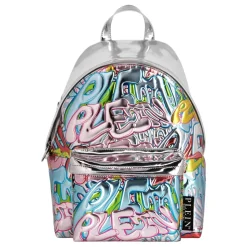 Mirror Leather Backpack Bombing Graffiti