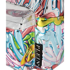 Mirror Leather Backpack Bombing Graffiti