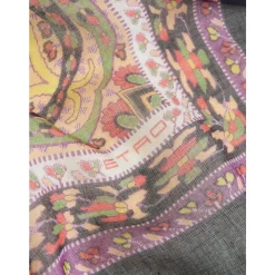 Mønstret Silke Georgette Tørklæde