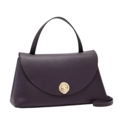 Moderne lædertaske med C-Me-logo