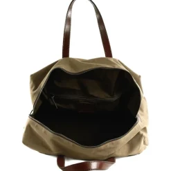 Moderne rejsetaske i lærred