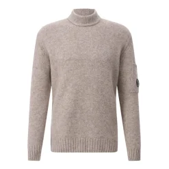 Moderne uldblandet sweater med stående krave