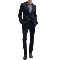 Mørkeblåt Hjem Vestit Sæt