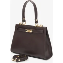 Mørkebrun Satchel Håndtaske