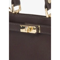 Mørkebrun Satchel Håndtaske