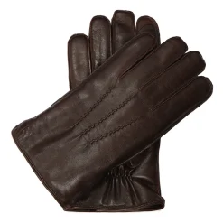 Mørkebrune handsker med touchscreen-funktionalitet