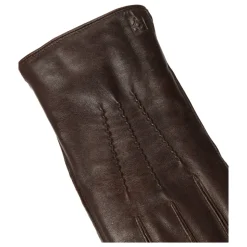 Mørkebrune handsker med touchscreen-funktionalitet